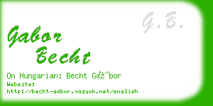 gabor becht business card